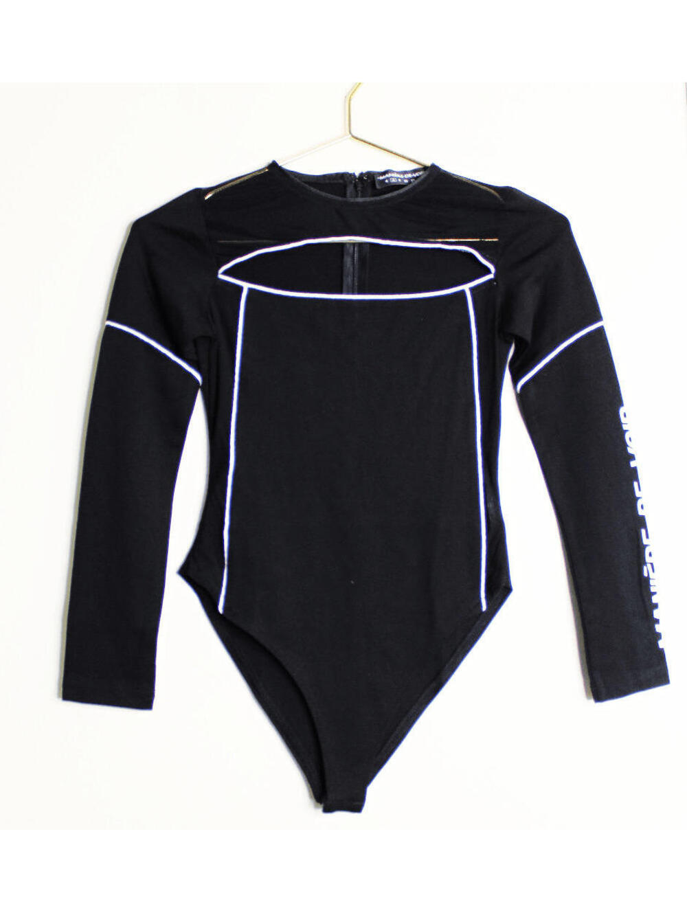 Maniere De Voir Black Long Sleeve Bodysuit - 2